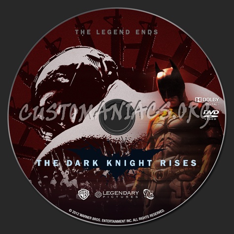 The Dark Knight Rises dvd label