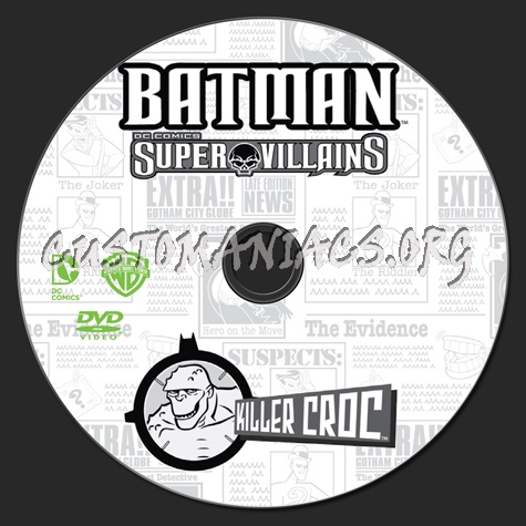 Batman DC Comics Super Villains Killer Croc dvd label