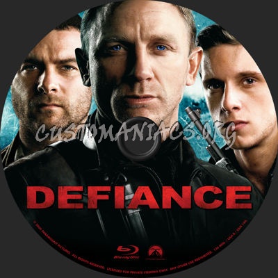 Defiance blu-ray label