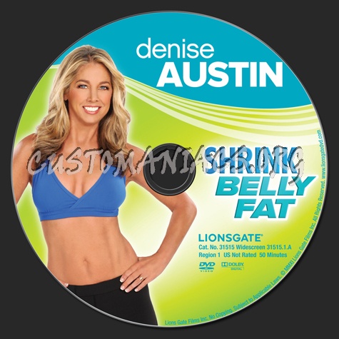 Denise Austin Shrink Belly Fat dvd label