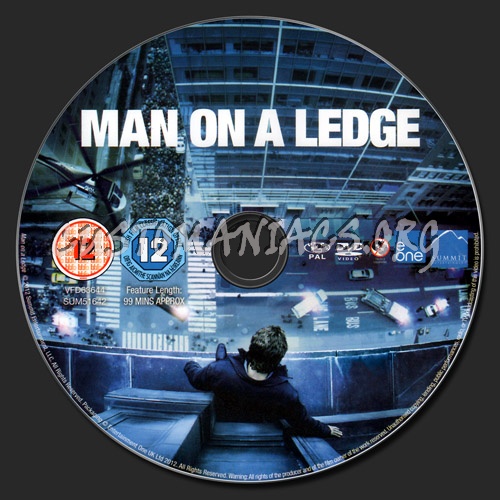 Man on a Ledge dvd label