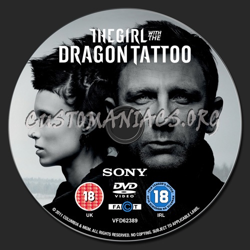 The Girl With The Dragon Tattoo dvd label