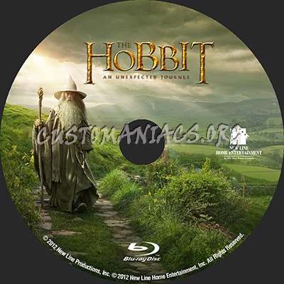 The Hobbit: An Unexpected Journey blu-ray label