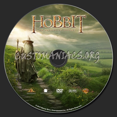 The Hobbit An Unexpected Journey dvd label