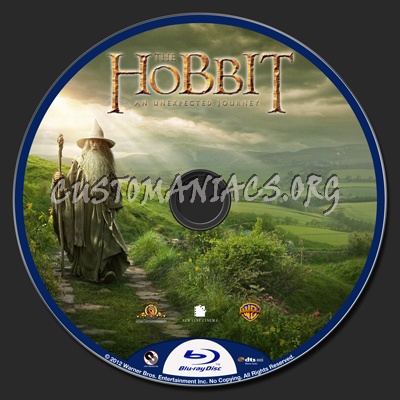The Hobbit An Unexpected Journey blu-ray label