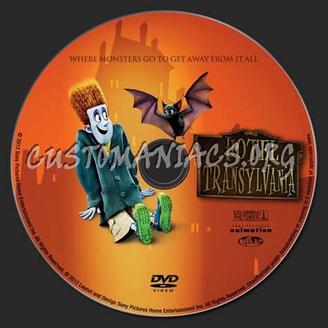 Hotel Transylvania dvd label