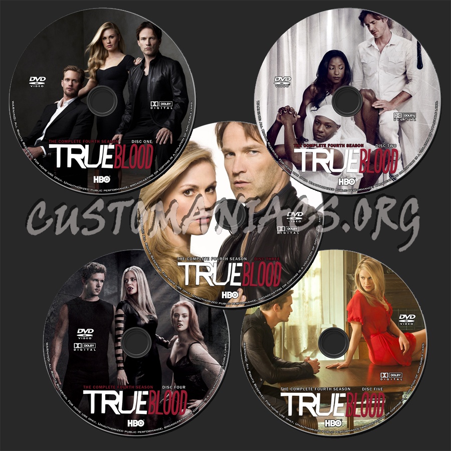 True Blood - Season 4 dvd label