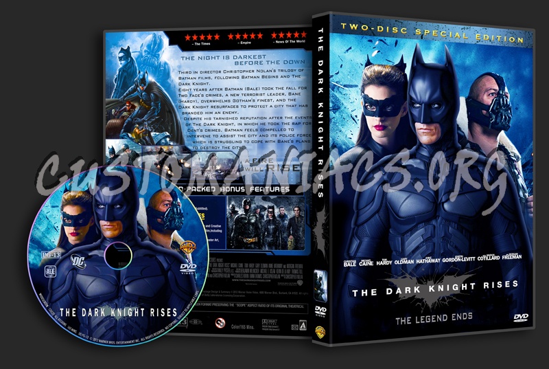 The Dark Knight Rises dvd cover