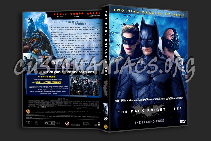 The Dark Knight Rises dvd cover