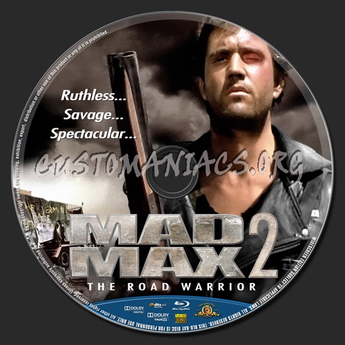 Mad Max 2 blu-ray label
