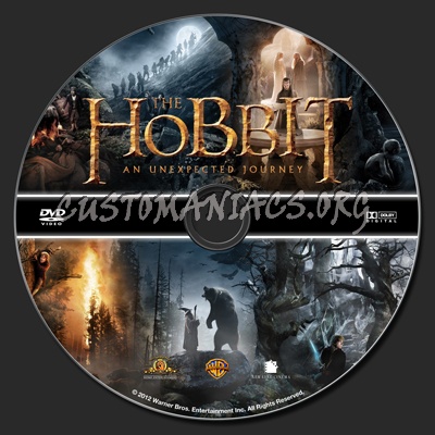 The Hobbit An Unexpected Journey dvd label