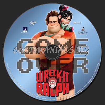 Wreck-It Ralph dvd label