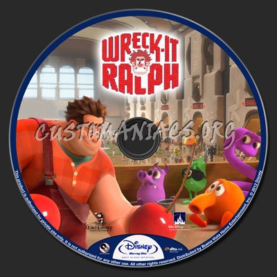 Wreck-It Ralph blu-ray label