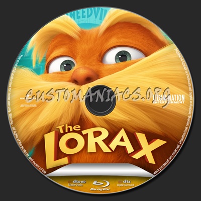 The Lorax blu-ray label