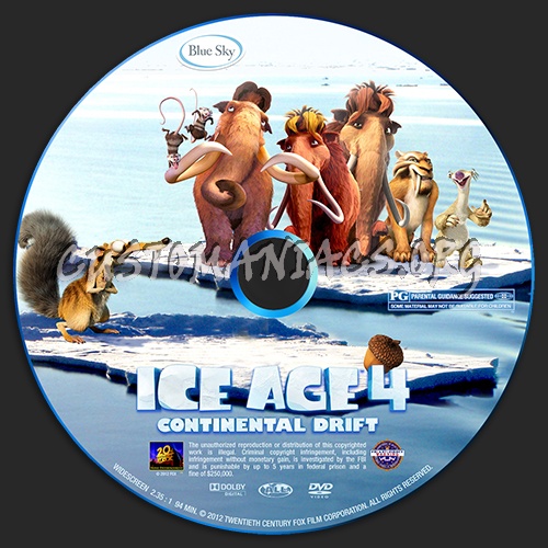 Ice Age 4: Continental Drift dvd label