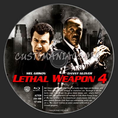 Lethal Weapon 4 blu-ray label