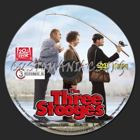 The Three Stooges (2012) dvd label