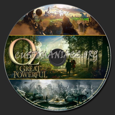 Oz The Great And Powerful dvd label