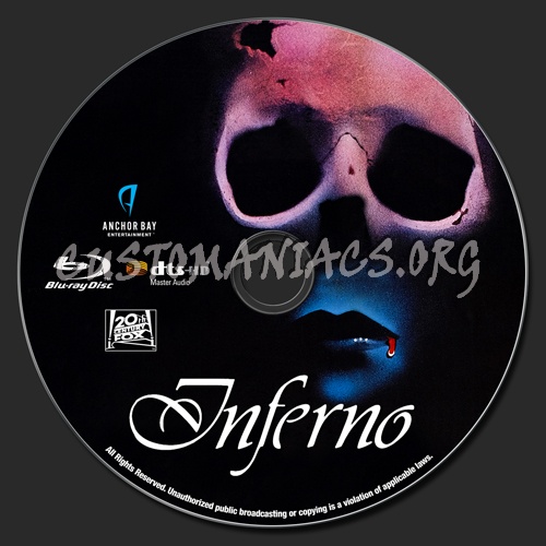 Inferno blu-ray label