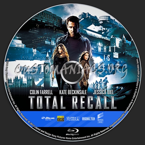 Total Recall (2012) blu-ray label