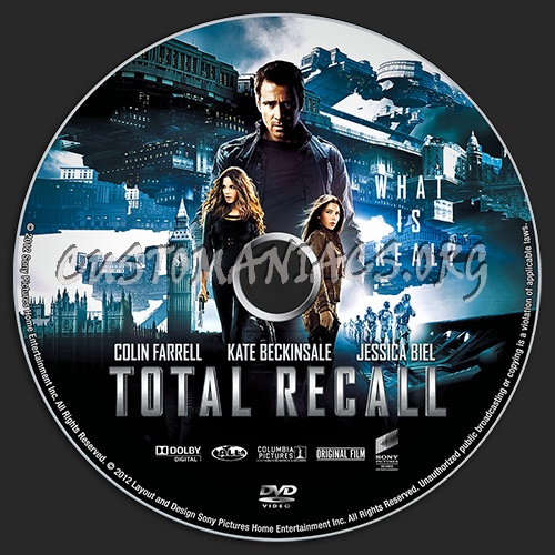 Total Recall (2012) dvd label