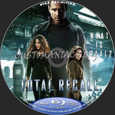 Total Recall (2012) blu-ray label