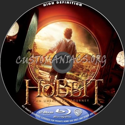 The Hobbit - An Unexpected Journey (2D+3D) blu-ray label