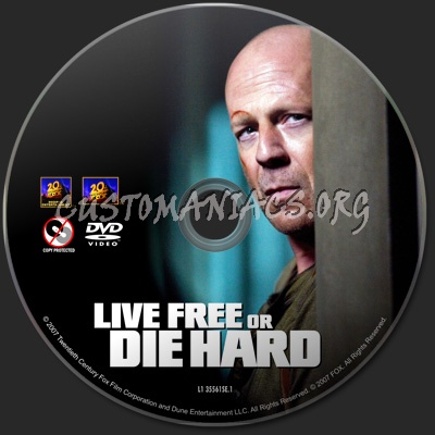 Live Free or Die Hard dvd label