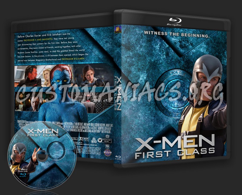 X-Men : First Class blu-ray cover