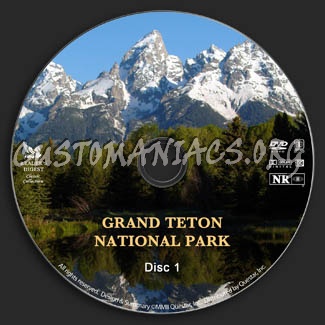 Grand Teton National Park dvd label