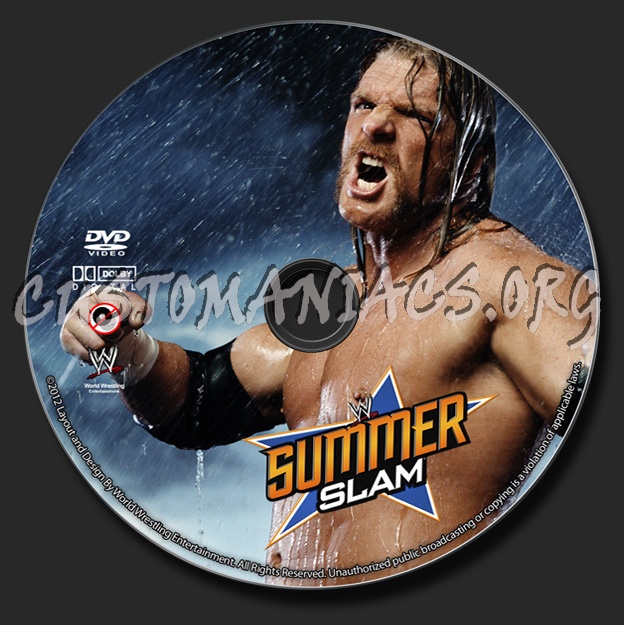 WWE Summerslam 2012 dvd label
