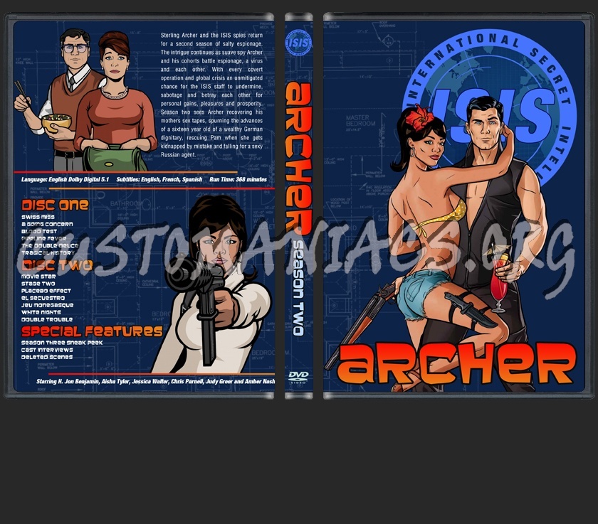 Archer Seasons 1 - 3 dvd cover