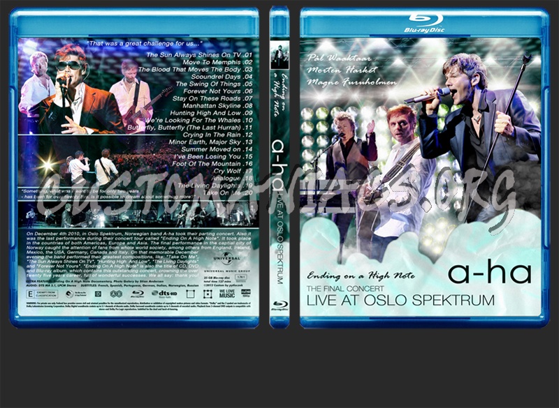 A-ha: Ending on a High Note blu-ray cover