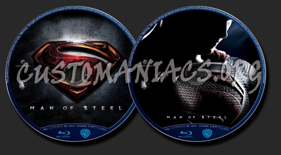 Man of Steel blu-ray label