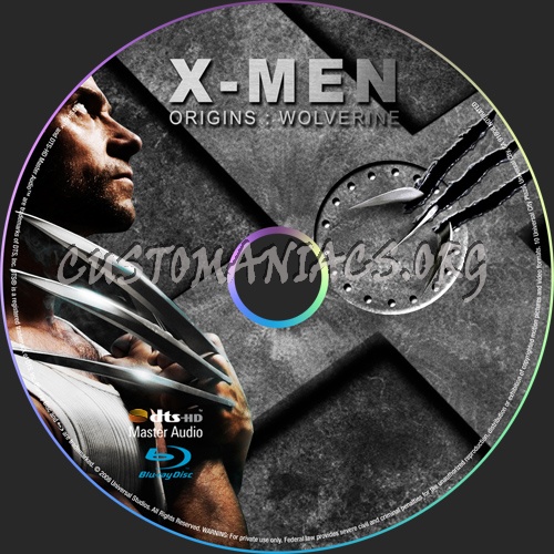 X Men Origins Wolverine blu-ray label