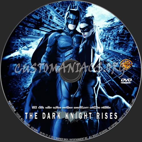 The Dark Knight Rises dvd label