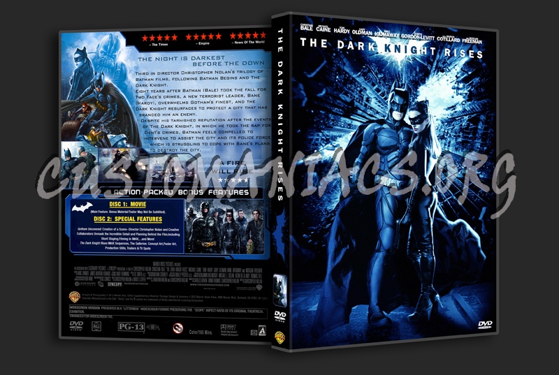 The Dark Knight Rises dvd cover