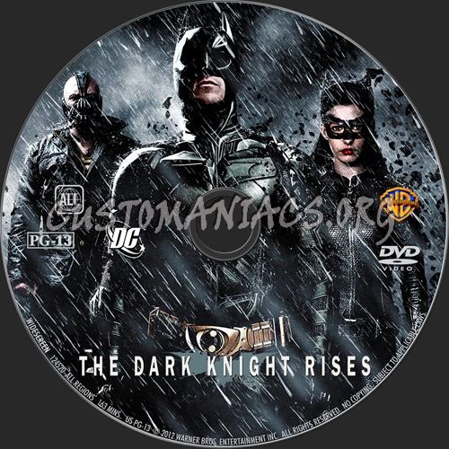 The Dark Knight Rises dvd label