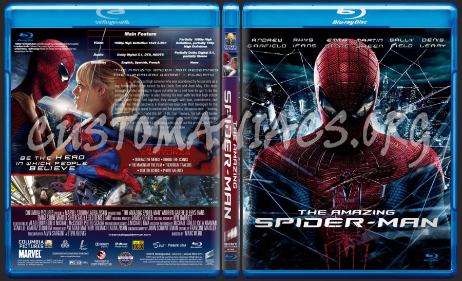 The Amazing Spider-man blu-ray cover