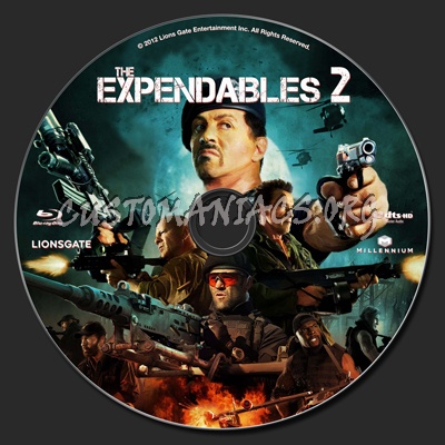 The Expendables 2 blu-ray label