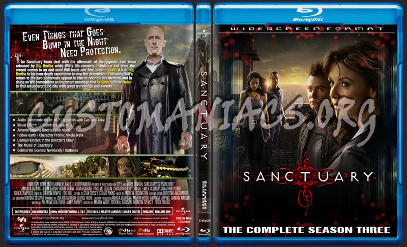 Sanctuary - Season 03 (127mm) blu-ray cover
