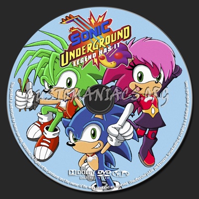 sonic underground the legend has it! dvd label