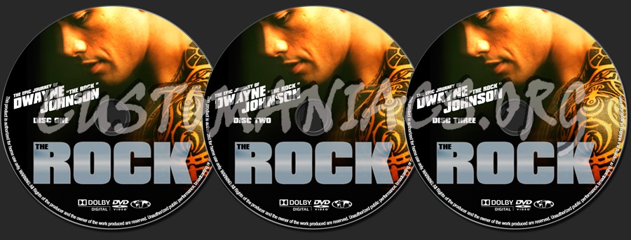 WWE The Rock dvd label