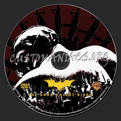 The Dark Knight Rises dvd label