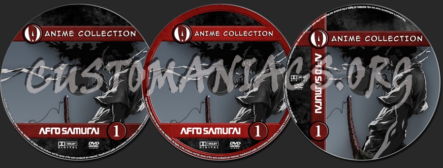 Anime Collection Afro Samurai Director's Cut dvd label