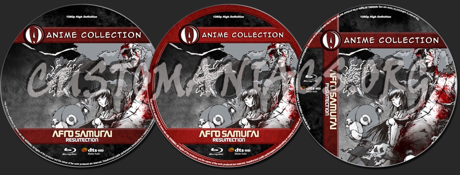 Anime Collection Afro Samurai Resurrection Director's Cut blu-ray label