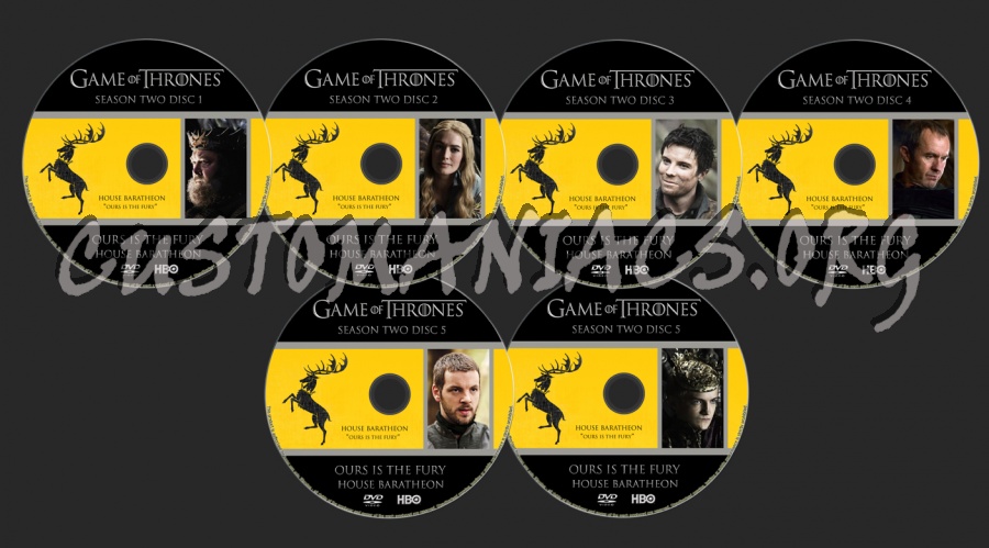 Game Of Thrones Season 2 dvd label
