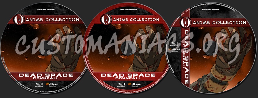 Anime Collection Dead Space Downfall blu-ray label