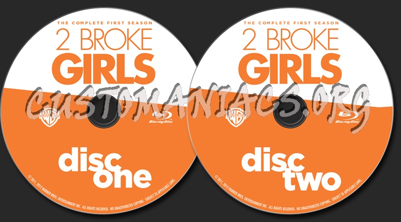 2 Broke Girls Season 1 blu-ray label