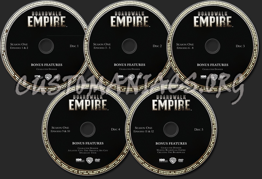 Boardwalk Empire Season 1 dvd label